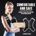 Weighted Vest Men or Women - 5/10/15/20/25/30lbs Weights with Reflective Stripe, Weighted Vest for Workout Equipment for Strength Training Running - Walking Weight Loss (Black)