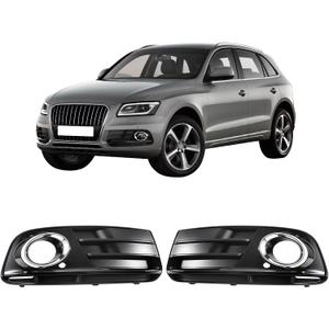 GearUp 1 Pair Front Driving Fog Light Bezel Cover for Audi Q5 2013-2016 Replaces 8R0807682J, 8R0807681M