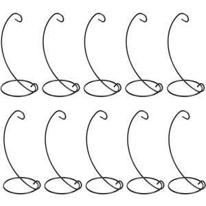 OwnMy 10 Packs of Ornament Display Stand Holder Iron Hanging Rack for Hanging Globe Air Plant Terrarium Witch Ball Bauble Home Party Craft