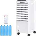 CAYNEL Portable Air Conditioners,Evaporative Air Cooler w/7H Timer for Auto-Off,4 Modes & 3 Speeds,1.85-Gal Tank Windowless Air Conditioner,Swamp Cooler Air Conditioner for Room Bedroom Outdoor Indoor