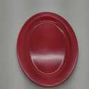 Carlisle FoodService Products Kingline Plastic Oval Platter Oval Tray for Home and Restaurant, Melamine, 12 x 9 Inches, Red