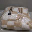 Bedsure GentleSoft Checkered Twin Blanket for Couch, Super Soft Cozy & Warm Knit Throw Blanket, Lightweight & Fluffy Plaid Blankets for Bedding, Sofa, Gifts for Women Men, Beige, 60x80 Inches