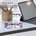 5 Pack Reading Glasses Blue Light Blocking for Women,Computer Readers with Spring Hinge