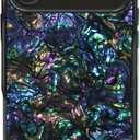 SCORPIFY for iPhone 17 Pro Case [Compatible with MagSafe] with Gleam Mystic Abalone, Cute Magnetic Phone Cover Bumper for Women Girls and Men, Black Glitter Sparkle Iridescent with Mother of Pearl