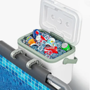 Pool Cooler for Above Ground Pools, Insulated Poolside Cooler Small Coolers Hard Shell with Handle, Keeps Ice for 72 Hours, Portable Ice Chest Pool Drinks Cooler for Poolside Camping & Outdoor Party