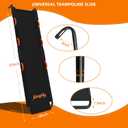 Jumpfly Trampoline Slide Ladder Universal Trampoline Ladder with Handles Strong Tear Resistant Fabric Trampoline Accessories for Kids Toddler Climb Up & Slide Down, Orange