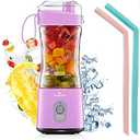 Vaeqozva Portable Blender USB Rechargeable Personal Mixer Fruit Mini Blender for Smoothie, Fruit Juice, Protein Shake, Milk Shakes Blue