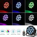 Rechargeable Par Lights, RGBW LED Uplights Battery Powered Stage Light, HOLDLAMP Par Can DJ Lights Sound Activated with Remote & DMX Control for Festival Party Event Wedding Bar