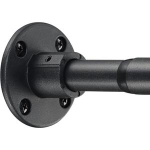 BsBsBest Industrial Shower Curtain Rod, 29 to 49 Inch Black 1 inch Diameter Shower Curtain Rods for Bathroom, Heavy Duty Adjustable Shower Rods for Room Divider, Shower Rods, Matte