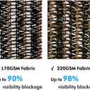 UPGRADE Privacy Screen Fence 6' x 50' Commercial 220GSM Fence Panel with Brass Grommets Heavy Duty Perfect for Outdoor Back Yard-Brown, Customizable