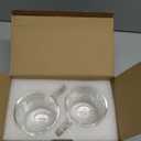 Aquach Double Wall Glass Espresso Coffee Cup 8 oz. 2pcs, Clear Drinking Glasses Insulated, Single Wall Mouth/Double Wall Body