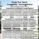 Garage Door Opener Keypad Compatible with Liftmaster Chamberlain Craftsman Garage Door Opener with 315/390 MHZ Learn Button Since 1993, Replace 877Max 878Max Garage Door Keypad Wireless Keyless Entry