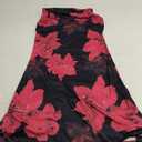 Women's Floral Print Maxi Skirt Ruffle Hem Ruched Fishtail Bodycon Long Skirts Vacation Going Out Outfits XL