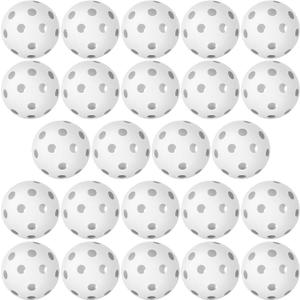 Coopay 24/80 Pack Baseball Practice Balls Plastic Training Balls Lightweight Hollow Softballs for Hitting, Baseball Training Indoor Outdoor Use