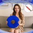 3 Pack Inflatable Donut Pillow, Portable Hemorrhoid Pillow, Butt Pillows for Sitting Tailbone, Seat Donut Cushions for Pressure Relief for Home, Office or Car (Rose red, Light Blue, Gray)