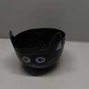 Zcaukya Halloween Party Supplies - Set of 3 Plastic Trick or Treat Candy Bowls, Cat Shaped Serving Bowls in Orange, Purple, Black for Parties