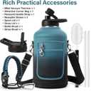 DYSANKY Insulated Water Bottle with Portable Carrier Bag for Outdoor 64 oz