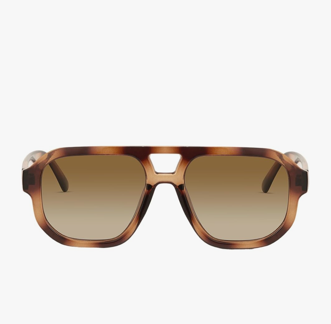 livho Trendy Polarized Square Aviator Sunglasses Women Men Square Eyewear Frame, Retro Sun Glasses for Women Men 2025 Shades