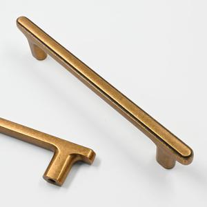 Asidrama 10 Pack 5 Inch(128mm) Antique Brass Kitchen Cabinet Handles, Cabinet Pulls Kitchen Cabinet Hardware for Cupboard Drawer Pulls (5" Hole Center)