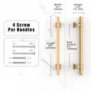 10 Pack Champagne Bronze Cabinet Pulls 6.3 Inch(160mm) Honey Bronze Kitchen Cabinet Handles Drawer Pulls