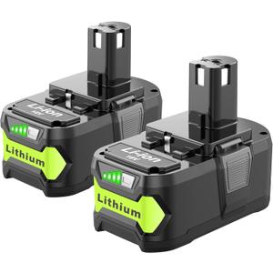 2Pack 5000mAh Replacement for Ryobi 18V Battery P102 P103 P104 P105 P107 P108, Compatible with Ryobi 18V ONE+ Cordless Tools