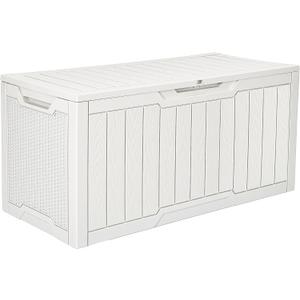 YITAHOME 100 Gallon Large Outdoor Deck Box | Waterproof Resin Storage Box, Lockable Indoor Outdoor Storage Container for Patio Furniture Cushions, Pool Accessories