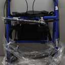 Drive Medical Aluminum Rollator Walker - Fold Up - Padded Seat - 6 Inch Wheels - Lightweight Portable Design - Indoor Outdoor Mobility Aid - Blue (1 Count (Pack of 1))