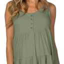Eliana Stretchy Maternity & Nursing Tank Top - Maternity Blouses for Work & Summer Maternity Clothes (X-Small, Olive Green)
