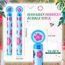 Soulchen 24 Pcs Hawaiian Party Favors Hibiscus Flower Bubble Wands Hawaii Bubble Wands for Summer Tropical Activity Birthday Party Supplies Favor Activity Prizes Piñata Goodie Bag