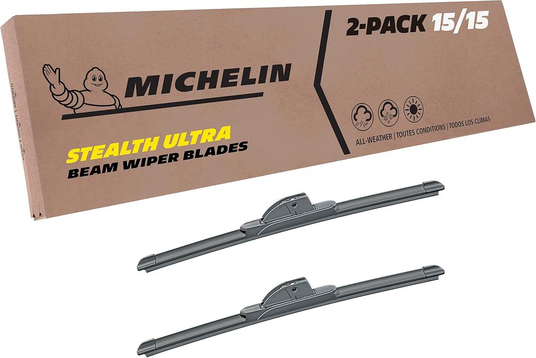 Michelin 19-1515SUBA Stealth Ultra Twin Pack 15 inch Wiper Blade Fits Select Jeep, Ford, Dodge, Toyota, Chevrolet, Plymouth, Fiat, Honda, Mazda, Jaguar, Model Years (2 Pack)
