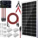 SOLPERK Solar Panel Kit 100W 24V, Intelligent Waterproof 10A PWM Controller, Home Outdoor Solar Battery Charger for RV Car Boat Marine Tractor Camping, 24 Volt Batteries Solar Panel Charger