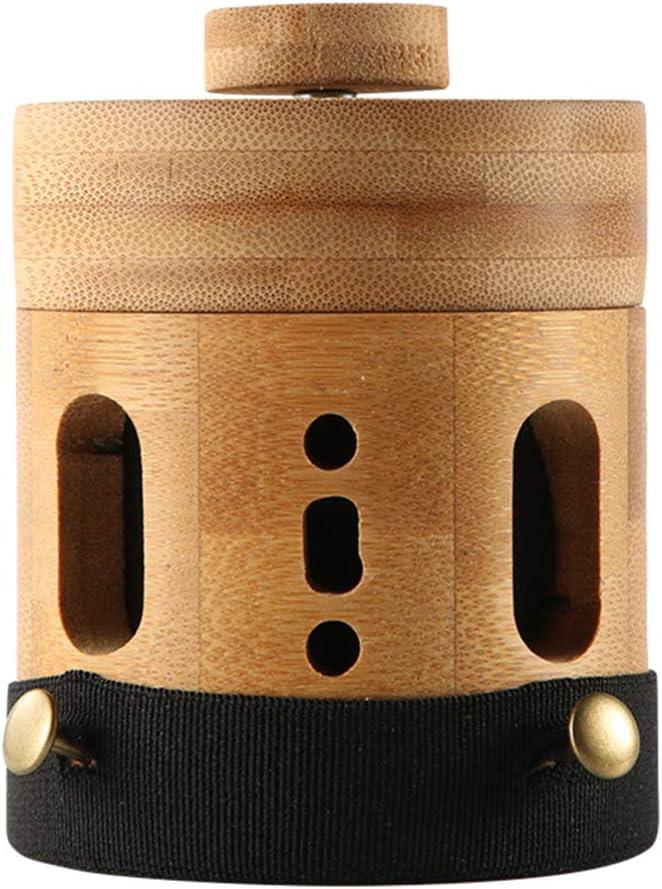 EXCEART Portable Moxibustion Box Smokeless Moxa Burner Holder for Abdomen Waist Shoulder Pain Relief and Relaxation Bamboo Moxa Burning Tool 3X3X3.93 Inch