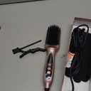 LANDOT Ionic Hair Straightener Brush  Dual Voltage Ceramic Straightener with 12 Heat Settings (250F-450F), Smooth & Shiny Results, Ideal for Medium Length Hair, Elegant Gift for Women, Rose Gold