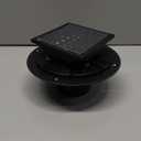 4 Inch Square Shower Floor Drain, Stainless Steel Black Shower Drain Kit with Flange, Floor Drain with Removable Grid Cover,Matte Black