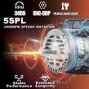 Kunray 5HP SPL Air Compressor Electric Motor, 230V 15Amps, 56 Frame 3450RPM, 5/8" Keyed Shaft, 1.88" Shaft Length for Air Compressors, Single Phase, CW/CCW Rotation