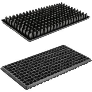 RooTrimmer 10 Pack 200 Cell Seed Starter Trays- Thick Durable Plastic Nursery Flats with Drainage Holes for Seedlings, Propagation, Seed Germination, Fits Shallow 1020 Trays