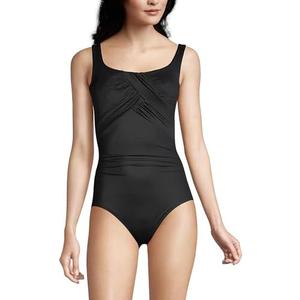 Lands' End Womens Slender Carmela Underwire One Piece Swimsuit Black Regular 14 Size XL Lands' End Womens Slender Carmela Underwire One Piece Swimsuit Black Regular 14 Size XL
