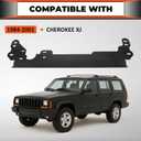 ECOTRIC Steering Box Brace Compatible with 1984-2001 Cherokee XJ Steel W/Sector Shaft Support Steel Powder Coated Black