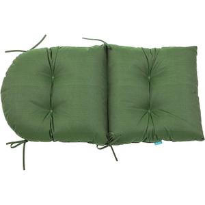 QILLOWAY Indoor Outdoor Seat Back Chair Pads Tufted Cushion, Spring/Summer Seasonal Replacement Cushions (1 Count, Dark Green)