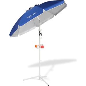 6.5ft Sun Shade Umbrella, Portable Umbrella with Stand for Sports, Adjustable and Lightweight, Sun Protection, Royal Blue