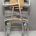 Medline Lightweight Two Button Folding Walker with 5" Wheels, Aluminum Frame Supports up to 300 lbs