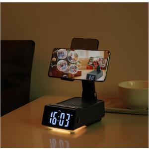 Gifts for Father & Men Who Have Everything, Bluetooth Speaker Phone Stand, Dual Alarm & RGB Light, Adjustable Foldable Charging Holder, Unique Birthday Gifts for Men, Women & Husband