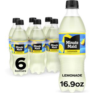 Minute Maid Lemonade Made w/Real Lemons, 16.9 fl oz, 6 Pack, Best By 09/21/26