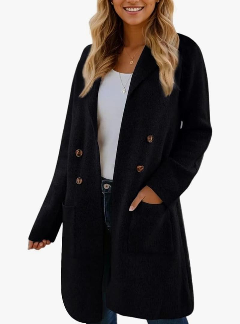 CiCiBird Women Fall Long Cardigan Sweater Trendy Knit Jacket Coat Dressy Blazer Coatigan
