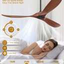 52 Inch Ceiling Fans Without Lights, Indoor/Outdoor Ceiling Fan No Light, 3 Solid Wood Blades, 3 Downrods, Timer, Quiet DC Motor, 6 Speeds Modern Fans with Remote for Patios Bedroom, Dark Walnut (52"D x 52"W x 23"H)