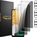 BNCHI 3+3 Pack for Samsung Galaxy A13 5G Privacy Screen Protector with Camera Lens Protector, Anti-Spy Tempered Glass Film, 9H Hardness, Anti-Scratch, Touch Sensitive