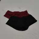 Women's Sexy Sports Briefs Ruched Butt Lifting Panties Half Back Soft Active Yoga Underwear 3 Pack (Black/White/Wine Red) Small