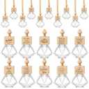 Funnymoom 30 Pcs Appreciation Gift Bulk Car Diffuser Air Freshener Ornament Hanging Empty Glass Essential Oil Bottle for Coworker Staff Teachers Nurse Employee Team Thank You Gift