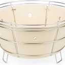 onlyfire Charcoal Firebox Set, Stainless Steel Charcoal Ash Basket with Heat Deflector for Char-Griller Akorn Kamado Kooker Charcoal Grill