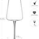 Red Wine Glasses Set of 4, Premium Crystal Wine Glasses Hand Blown,20 oz,Thin Rim,Long Stem,Perfect for Red or White,Daily Use,Unique Wedding Anniversary or Birthday Gift